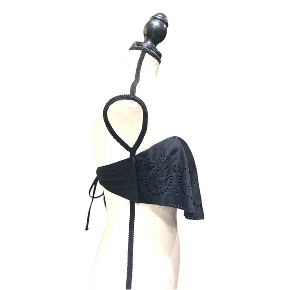 Xhilaration Black Ruffle Bandeau Bikini Top - Picture 5 of 16